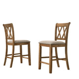 English Elm Windvale Fabric Upholstered Counter Height Dining Chairs, Set Of 2, Tan