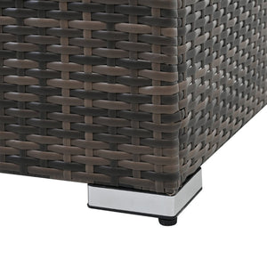 English Elm Patio 4-Piece Pe Wicker Furniture Set With Tempered Glass Table – Stylish & Weather-Resistant Comfort W1703S00019-GIGA