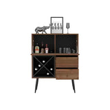 English Elm Bar Octupos, Living Room, Mahogany / Black