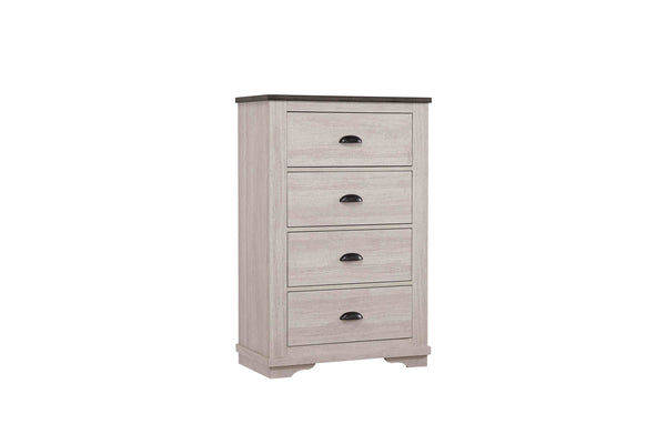 English Elm Coralee Chest - Elegant Light Gray Storage Solution With Dovetail Drawers For Modern Interiors B132P162346