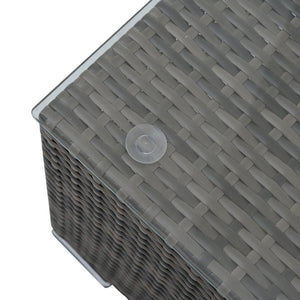 English Elm Patio 4-Piece Pe Wicker Furniture Set With Tempered Glass Table - Stylish, Durable, And Comfortable! W1703S00018-GIGA