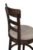 English Elm Kessel Brown Brushed Wood Swivel Barstools, Set Of 2