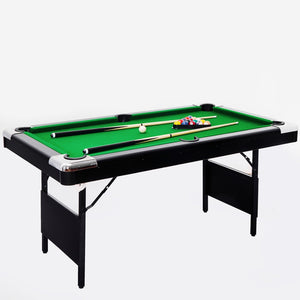 English Elm 6.3ft Foldable Pool Table with Full Accessory Kit for Family Game Rooms W2377P149846