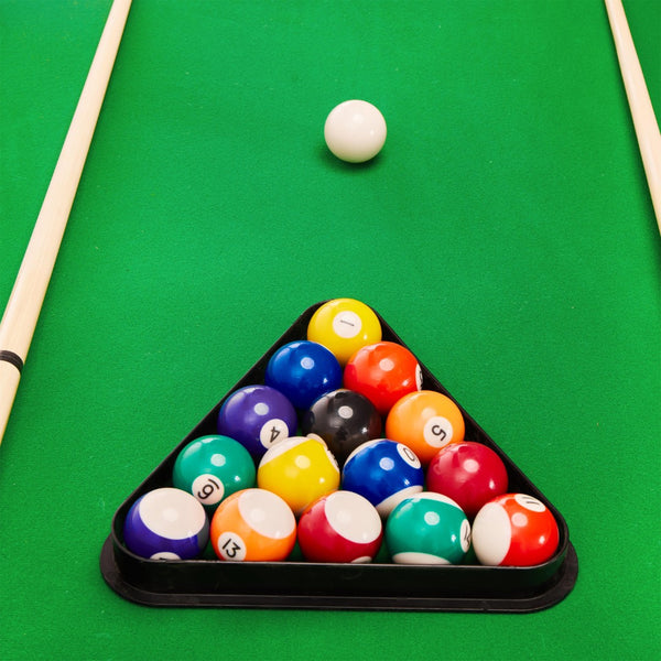 English Elm 6.3ft Foldable Pool Table with Full Accessory Kit for Family Game Rooms W2377P149846
