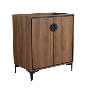 English Elm 30 Brown Bathroom Vanity Cabinet with 2 Doors - Engineered Wood Freestanding Storage, Easy Install W1972P164354