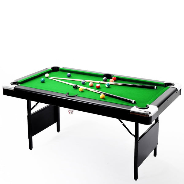 English Elm 6.3ft Foldable Pool Table with Full Accessory Kit for Family Game Rooms W2377P149846