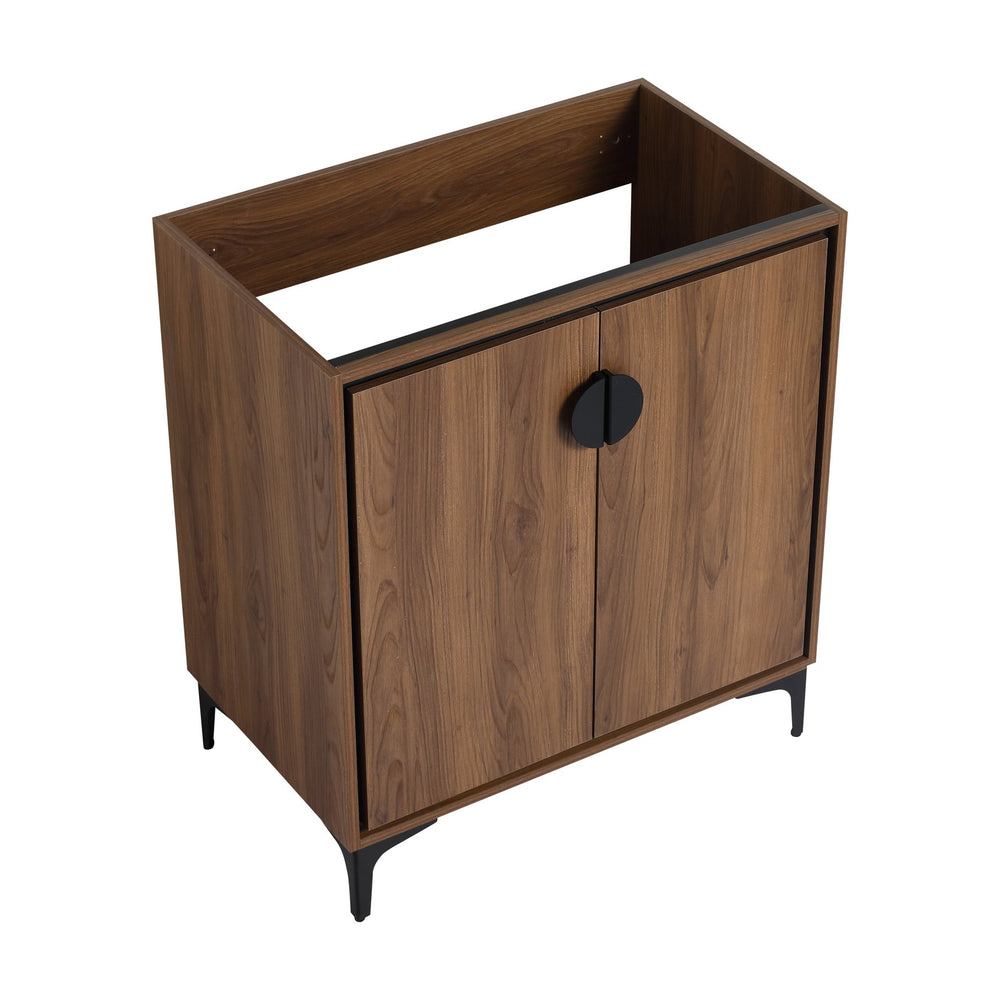 English Elm 30 Brown Bathroom Vanity Cabinet with 2 Doors - Engineered Wood Freestanding Storage, Easy Install W1972P164354