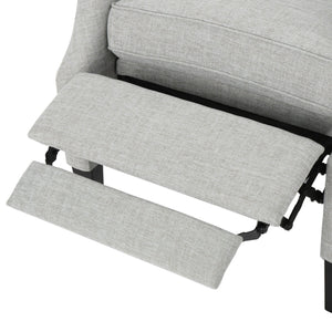 English Elm Christopher Knight Home® - Pushback Recliner Chair with Nailhead Trim and Wingback Design, Plush Fabric Comfort for Living Rooms Grey 60760.00GRYMOSS