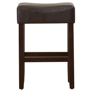 English Elm Christopher Knight Home® - Set Transitional 2-Piece Backless Fabric Counter Height Barstools with 26.75" Seat Height, Durable Upholstery and Sturdy Frame Dark Brown 74492.00PU