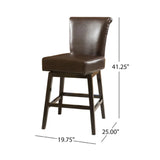 Christopher Knight Home® - Noble House - - 28-Inch Pu Leather Swivel Counter Stool