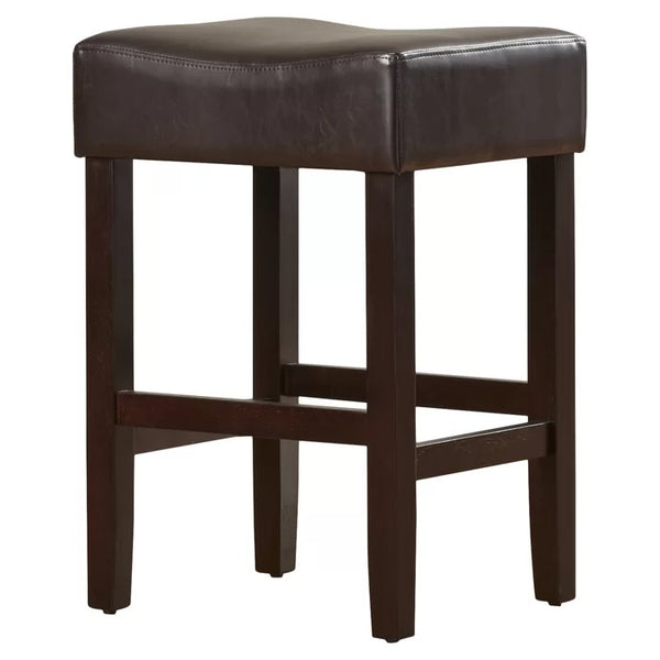 English Elm Christopher Knight Home® - Set Transitional 2-Piece Backless Fabric Counter Height Barstools with 26.75" Seat Height, Durable Upholstery and Sturdy Frame Dark Brown 74492.00PU