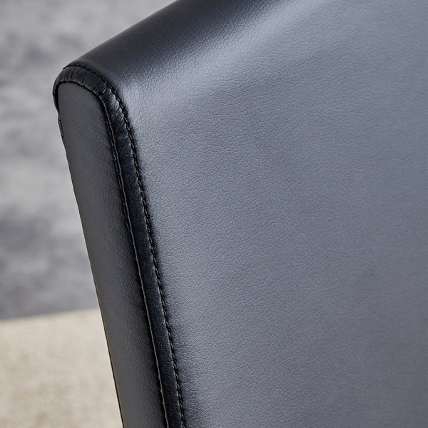 English Elm Modern PU Faux Leather Dining Chair Set – Sleek High-Back Upholstered Side Chairs for Kitchen, Office, Patio, Vanity (4) Black W1151P145210