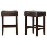 Christopher Knight Home® - Noble House - - Set Of 2, 26.75" Backless Leather Counter Height Barstool