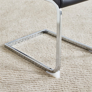 English Elm Modern PU Faux Leather Dining Chair Set – Sleek High-Back Upholstered Side Chairs for Kitchen, Office, Patio, Vanity (4) Black W1151P145210