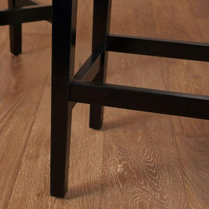 English Elm Christopher Knight Home® - Set Transitional 2-Piece Backless Fabric Counter Height Barstools with 26.75" Seat Height, Durable Upholstery and Sturdy Frame Dark Brown 74492.00PU