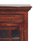 English Elm Cherry Bedside With Glazed Door