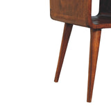 English Elm Mini Chestnut Curve Lower Bedside