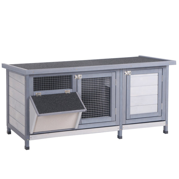 English Elm Pawhut Fir Wood Small Animal Hutch Waterproof Roof Pull Out Trays Indoor Outdoor W2225P166456