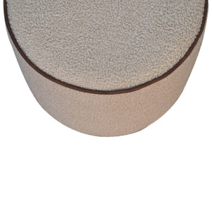 English Elm Serenity Round Upholstered Ottoman Low Profile Footrest for Living Room Accent Seating B182P166618