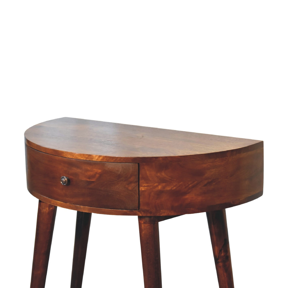 English Elm Odyssey Chestnut Solid Wood Console Table — Timeless Elegance, Clean Lines, Versatile Stylish Accent (31.5x19.7x13.8) B182P166642