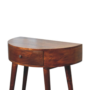 English Elm Odyssey Chestnut Solid Wood Console Table — Timeless Elegance, Clean Lines, Versatile Stylish Accent (31.5x19.7x13.8) B182P166642