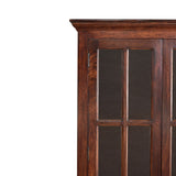 English Elm Tall Cherry Glazed Cabinet