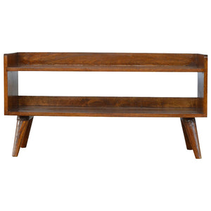 English Elm Chestnut Nordic Storage Bench – Solid Wood Minimalist Design With Versatile Storage For Any Space B182P166485