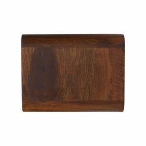 English Elm Floating Chestnut Open Console - 2 Drawer Wall-Mounted Solid Wood Storage, Modern Chestnut Finish B182P166533