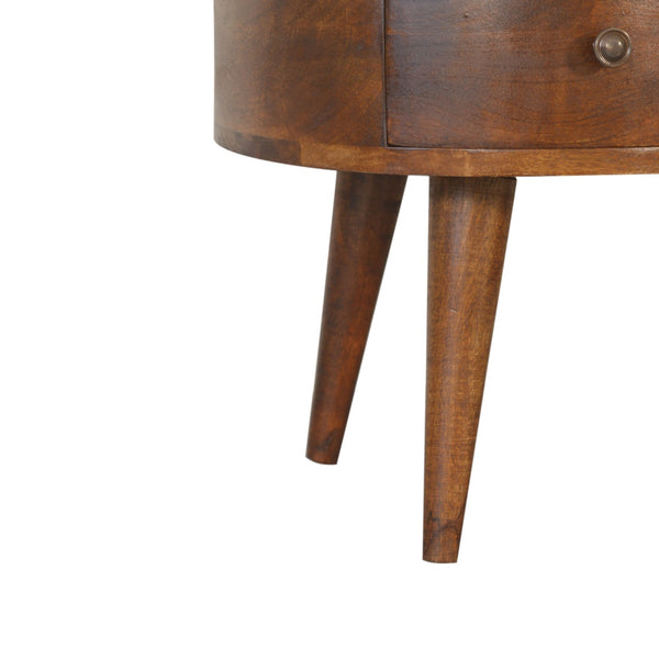 English Elm Chestnut Wave Coffee Table With Nordic Legs - Stylish 1-Drawer & Open Storage For Modern Living B182P166539