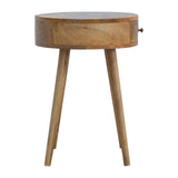 English Elm Nordic Circular Shaped Bedside