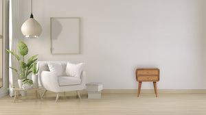 English Elm Close-knit Solid Wood 2-Drawer Nightstand with Nordic Legs in Oak — Timeless, Compact, Stylish Storage B182P166591