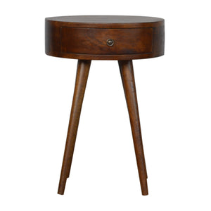 English Elm Nordic Chestnut Circular Bedside