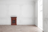 English Elm Cherry Bedside With Glazed Door