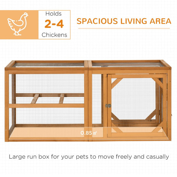 English Elm Pawhut Modular Wood Chicken Run Outdoor Enclosure with Galvanized Wire Predator Guard W2225P166434