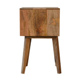 English Elm Bone Inlay Scandi Bedside