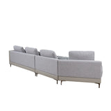 Hearth and Haven Modern Sectional Sofa, Luxury Fabric Couch Sectional Chaise Lounge 3 Pillows, 4 Cushions and Seat Corner Sofa Couch For Living Room, Office, Apartment W509S00076