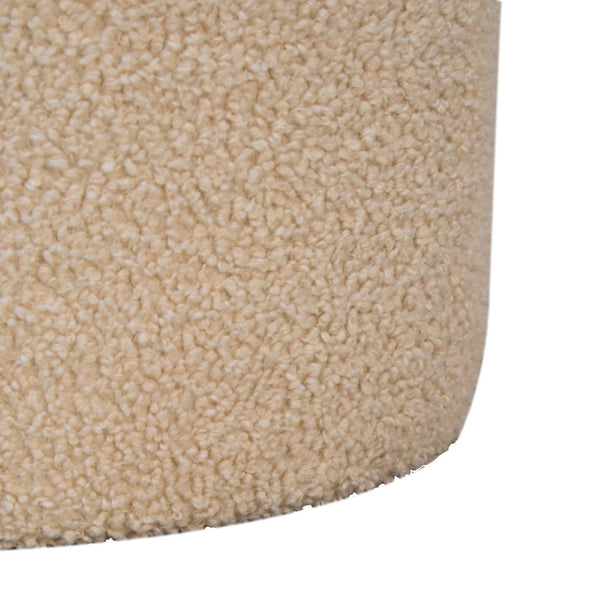 English Elm Serenity Round Upholstered Ottoman Low Profile Footrest for Living Room Accent Seating B182P166618