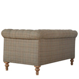 English Elm Multi Tweed 2 Seat Chesterfield