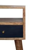 English Elm Mini Navy Blue Hand Painted Bedside