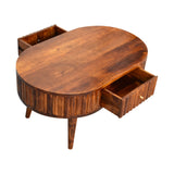 English Elm Stripe Chestnut Coffee Table