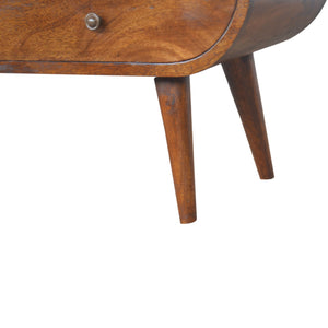 English Elm Chestnut Circular Media Unit - Timeless Solid Wood Design For Modern Living Spaces & Tvs Up To Medium Size B182P166513