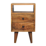 Timeless Elegance Mini Oak-Ish Bedside Table: Stylish and Functional Furniture Essential for Cozy Living (19.69 x 11.80 x 11.81)