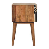 English Elm Edessa Bone Inlay Bedside