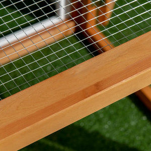English Elm Pawhut Modular Wood Chicken Run Outdoor Enclosure with Galvanized Wire Predator Guard W2225P166434