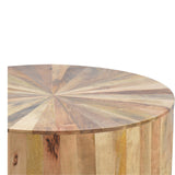 English Elm Round Wooden Coffee Table