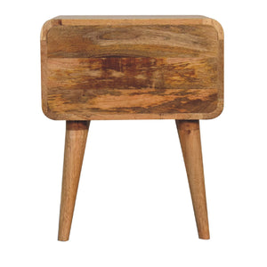 English Elm Close-knit Solid Wood 2-Drawer Nightstand with Nordic Legs in Oak — Timeless, Compact, Stylish Storage B182P166591