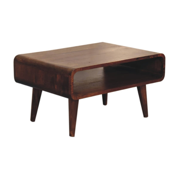 English Elm Solid Wood Chestnut Media Unit - Elegant Mango Wood Design With Open Storage For Modern Spaces B182P280793-GIGA