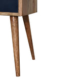 English Elm Mini Navy Blue Hand Painted Bedside