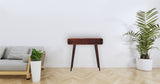 English Elm Chestnut Curved Hallway Table