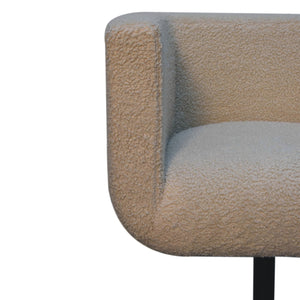English Elm Cream Boucle Swivel Chair — Timeless Elegance, Cozy Plush Fabric, Wood Frame, Compact 29.5" L x 25.6" W B182P166629